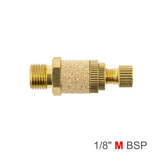 AIRCRAFT Flow Control Silencer Brass 1/8' M